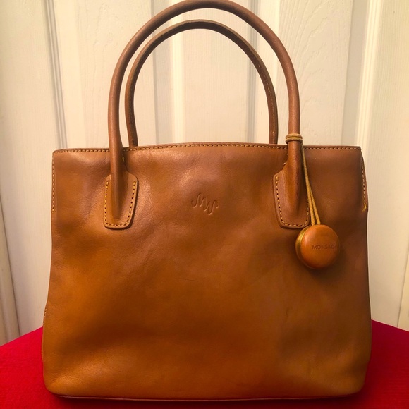 Saddle brown bag by Monsac - Picture 1 of 8
